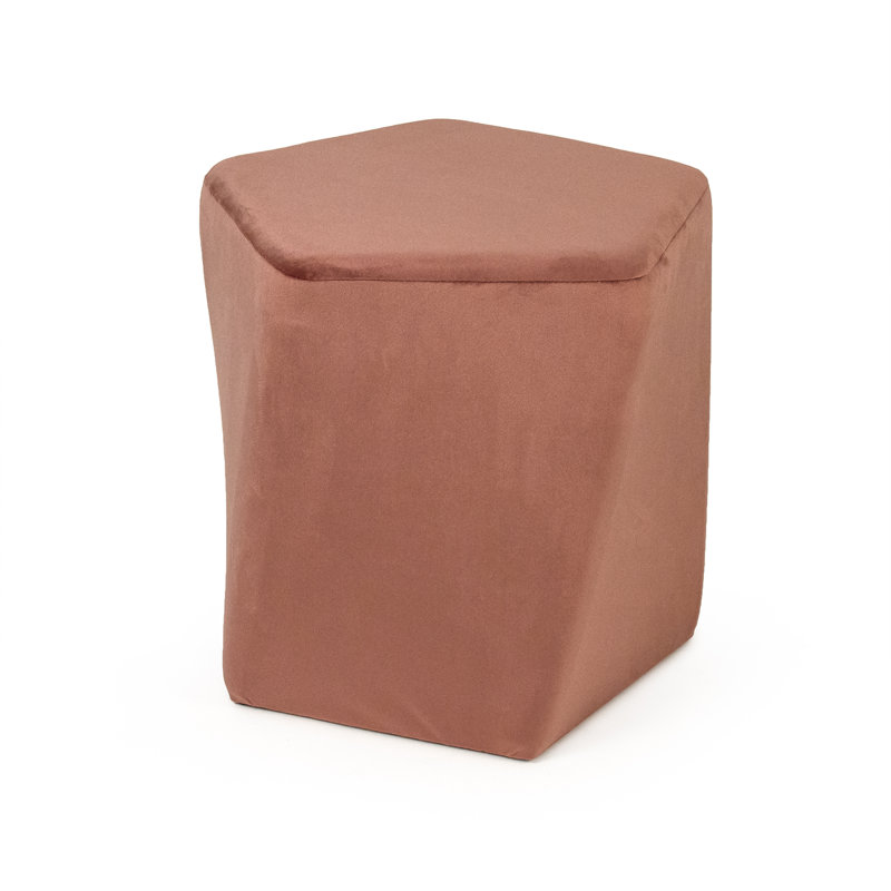 Upholstered Accent Stool, Pink