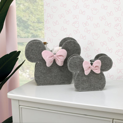 Ensemble de 2 bacs en feutre Minnie Mouse