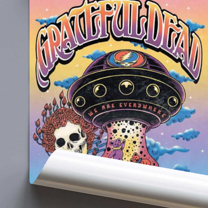 Officiellement sous licence psychédélique «Grateful», affiche d'art musical 24 x 36 po - reproduction décorative - papier affiche - prête à encadrer