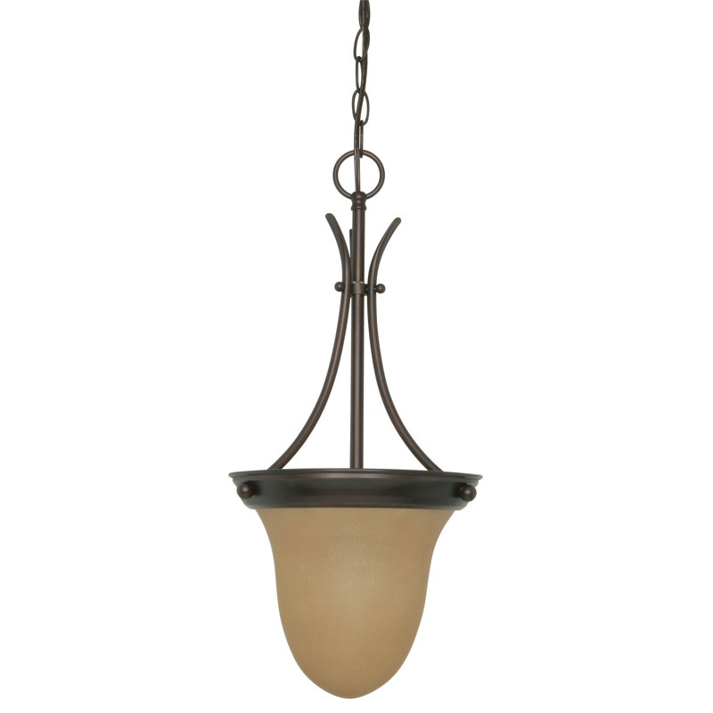 Chisolm 1 - Light Single Pendant, Yes, Mahogany Bronze with Washed Linen Shade