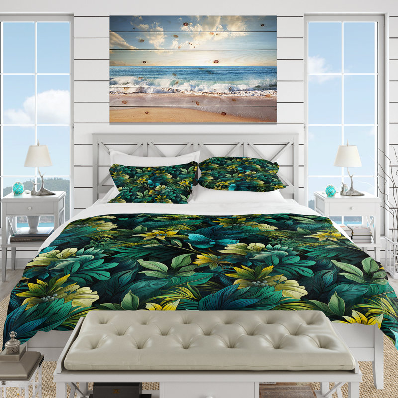 Ensemble de housse de couette Rainforest Radiance, Housse de couette pour très grand lit et 2 très