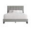 LIT PLEINE PLATE-FORME EN LIN GRIS CLAIR-718021637-718021883