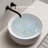 MonBlari 16" Round Solid Surface Bathroom Vessel Sink Matt White-120971775