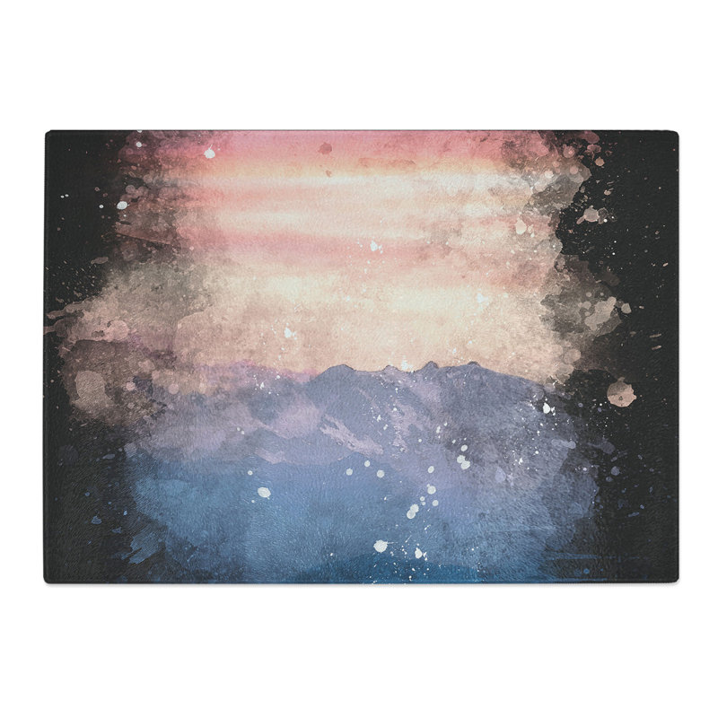 Tempered Glass Swiss Mountain Chopping Board, 28.5 cm x 39 cm