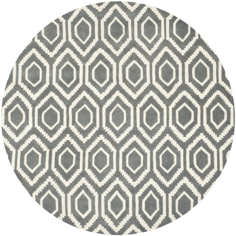 Deedie Hand Tufted Wool Geometric Rug