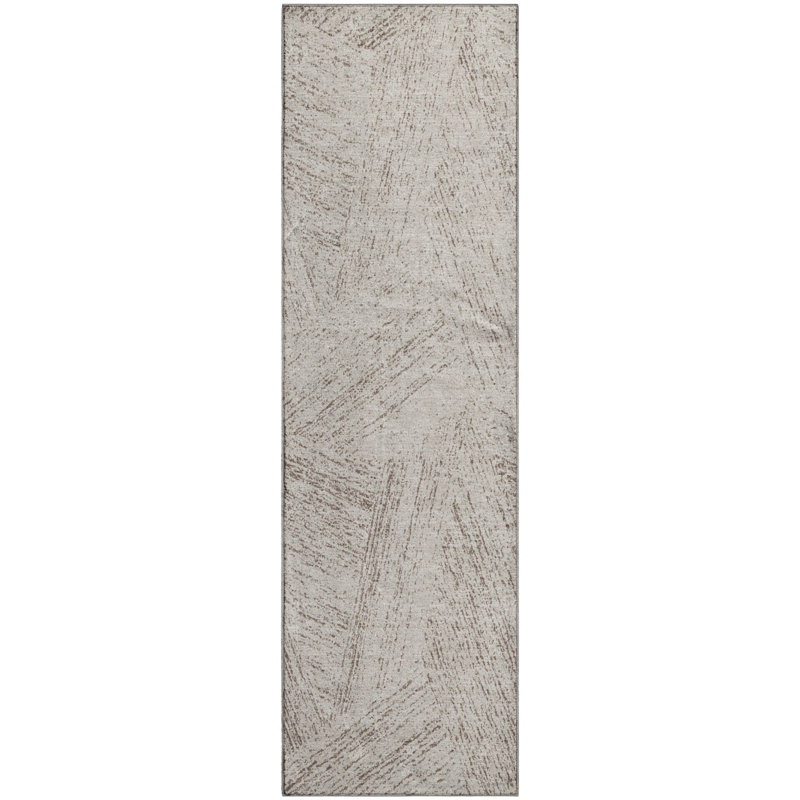 Premium Machine Washable Natoma AMF991 Lines Rug, Runner 2'3" x 7'6"