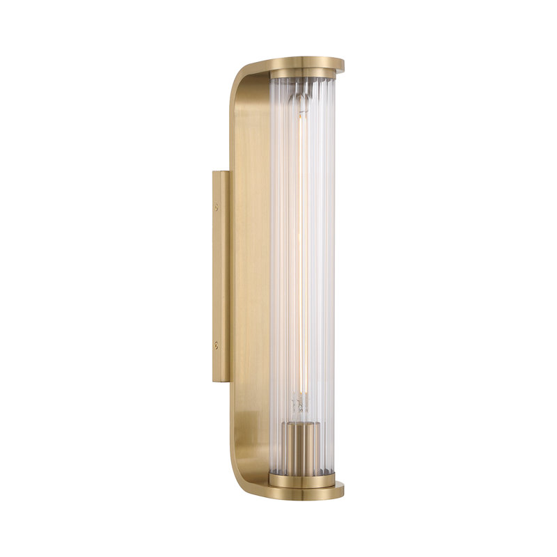 Folmar 1 Light LED Aged Brass Sconce, Gold