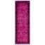 Overdyed Hand-Knotted Wool Modern-Contemporary Pink Runner 2' 6" x 7' 5"