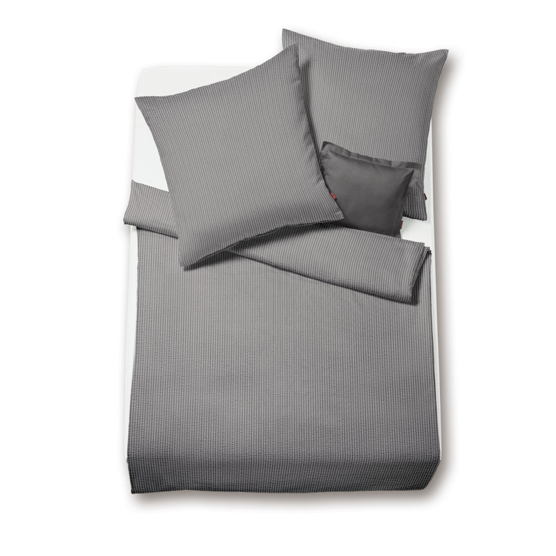Rio 150 TC Duvet Cover Set, 155 x 200cm Duvet Cover + 1 Pillowcase, Stone