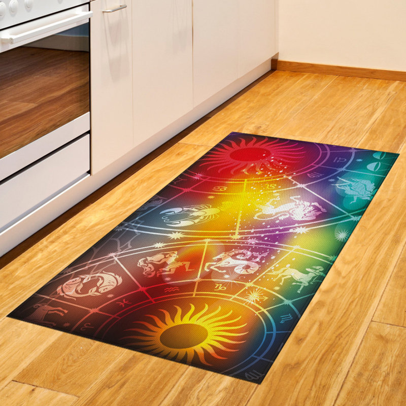 Astrology High Density Long Fiber Poly Threads Decorative Area Rug Carpet, Rectangle 2'7" x 5'