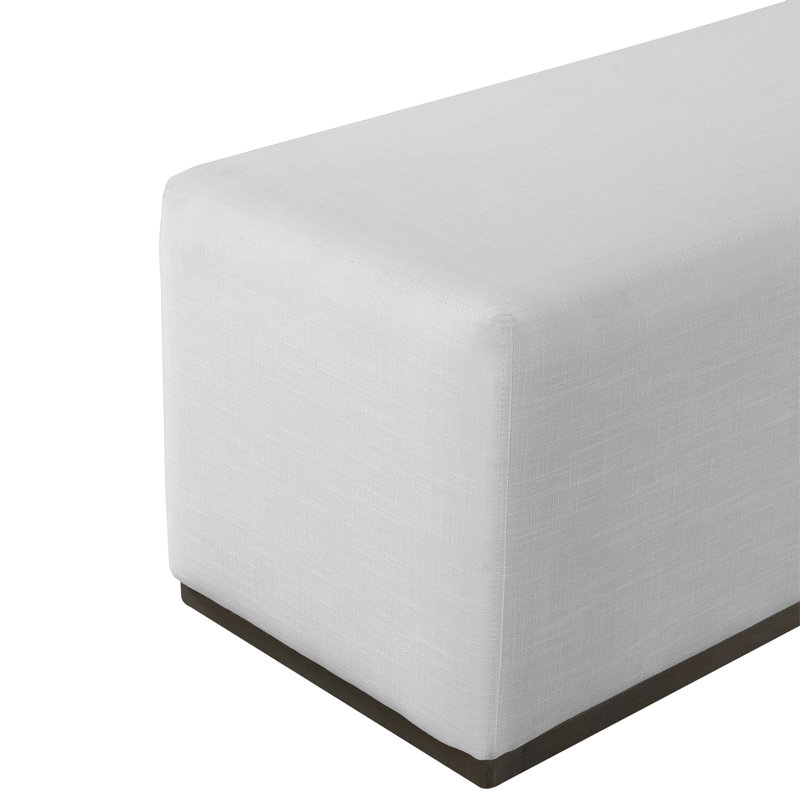 Madden Modern Upholstered Bench With Wooden Base
