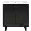 Ensemble de meuble-lavabo simple 29,51 po avec plateau en bois manufacturé Eilert-141765524