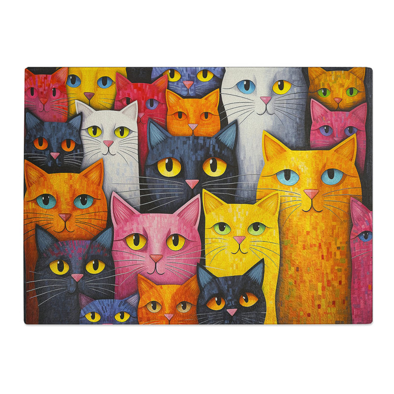 Dadaism Cat No.1  Glass Chopping Board