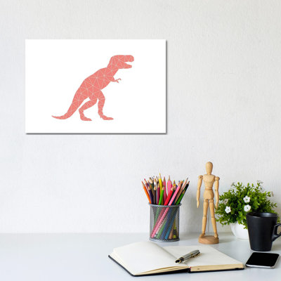 Geometric Dino T-Rex by Nouveau Prints - Wrapped Canvas Gallery-Wrapped Canvas Giclée