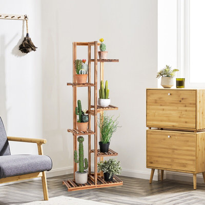 Ceajay Solid Wood Plant Stand 6 Tier