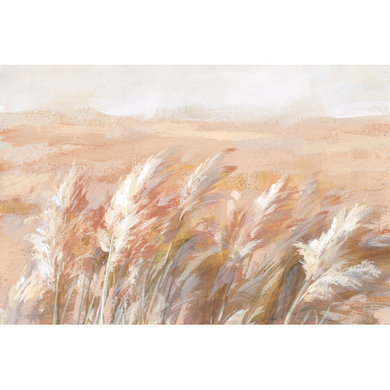 Terracotta Prairie Grasses by Danhui Nai - Wrapped Canvas Painting, 91cm H x 91cm W