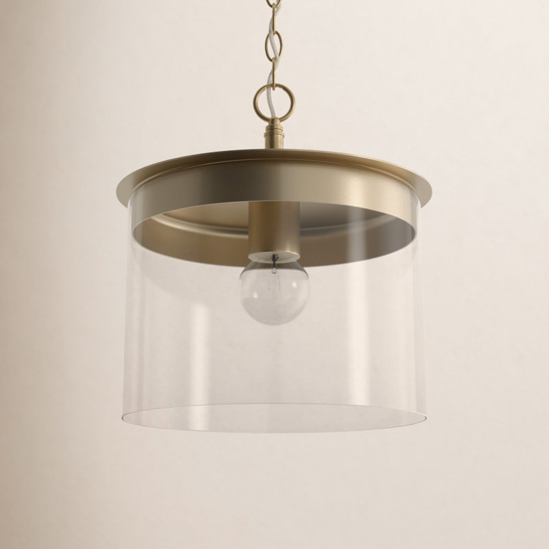 Elstone 1 - Light Simple Pendant, Aged Brass