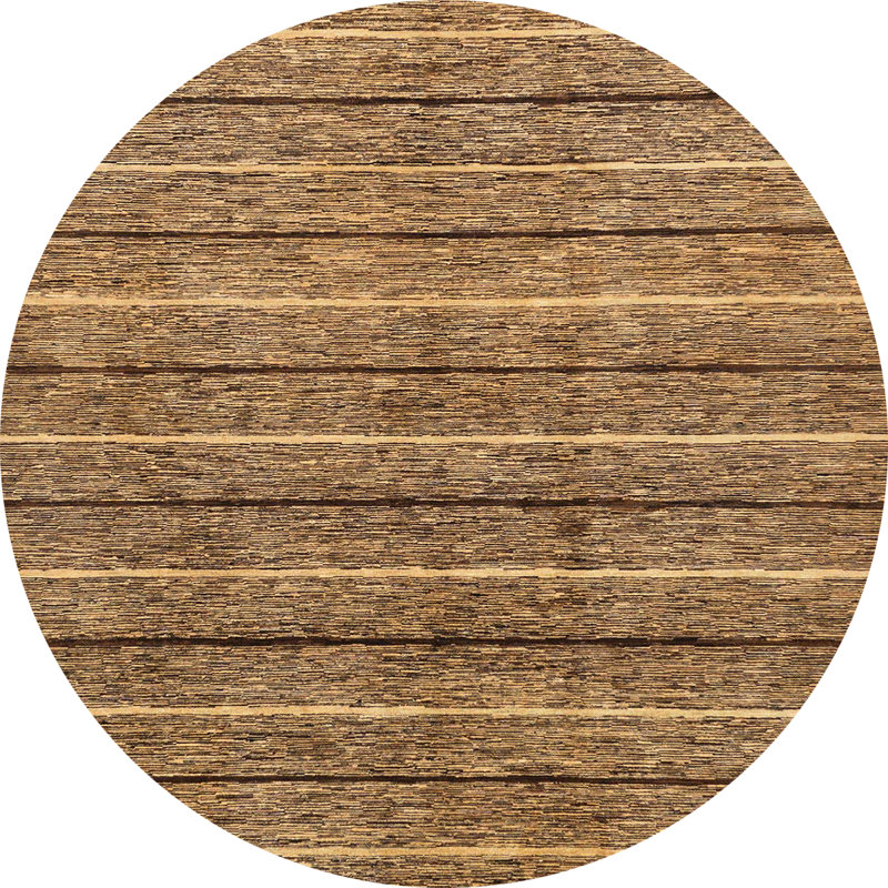 Tapis multicolore à motif abstrait Stidham, Rond 5 pi