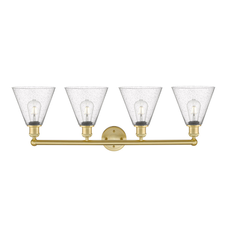 Éclairage pour salle de bain 4 lumières Beva, Or satiné