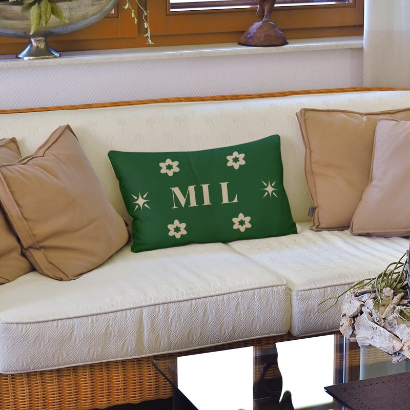 Coussin d'extérieur soufflé et fermé 20 po x 14 po Milwaukee, Vert/crème