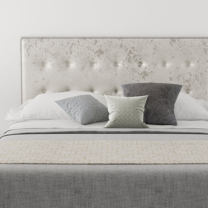 Wem Upholstered Headboard, Double (4'6), Velvet Pearl