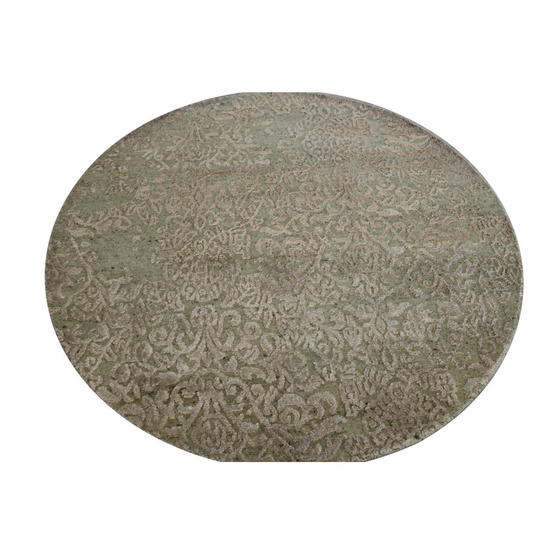Xylon One-of-a-Kind 4' New Age Round Area Rug Pink/Beige/Gray
