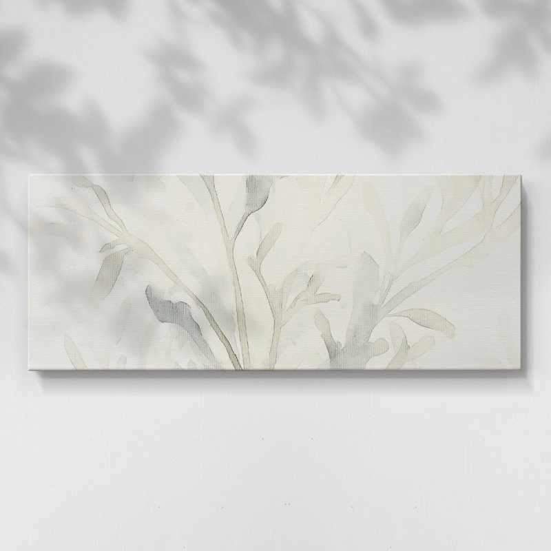 Toile tendue avec châssis abstrait # 9 LXVI-Abstract, H 20 po x l 50 po
