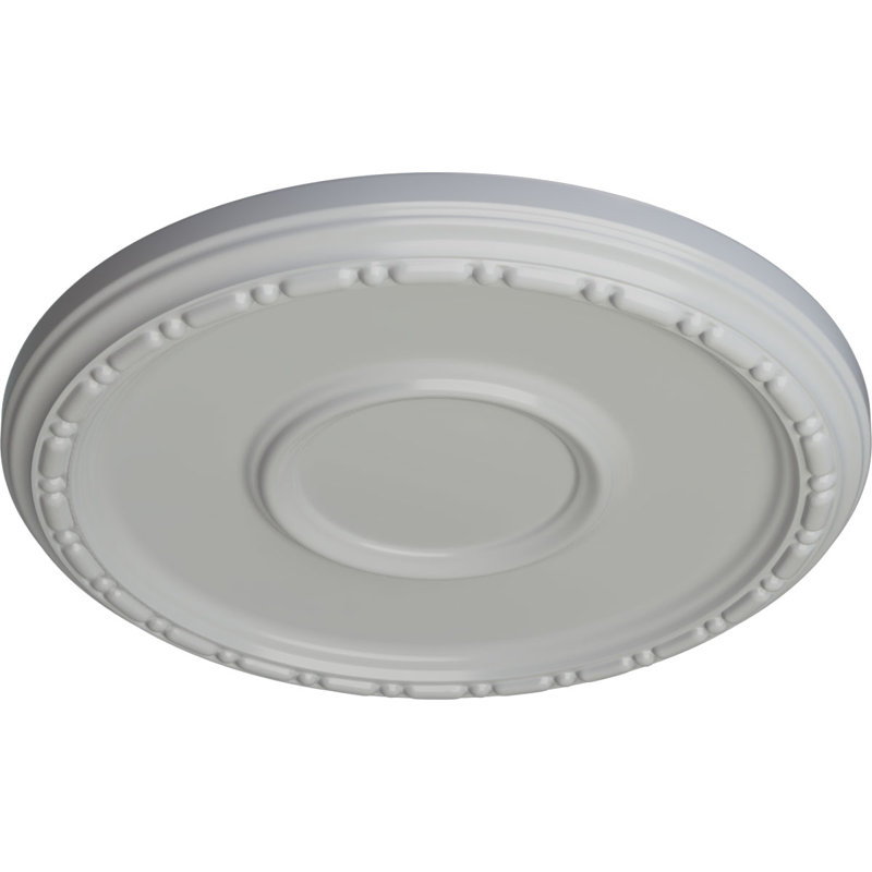 Médaillon de plafond H 16,5 po x l 16,5 po x P 1,5 po Medea, Givré