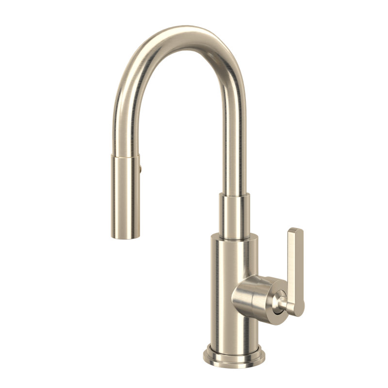 Lombardia Pull-Down Bar/Food Prep Kitchen Faucet, Satin Nickel