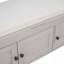 Banc de rangement avec 3 portes en forme de volet, banc à chaussures avec coussin amovible et espace de rangement caché-1606154380