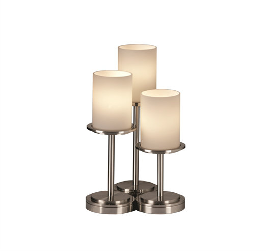 Lampe de table cylindrique 16 po Casson, Amande, Bronze foncé