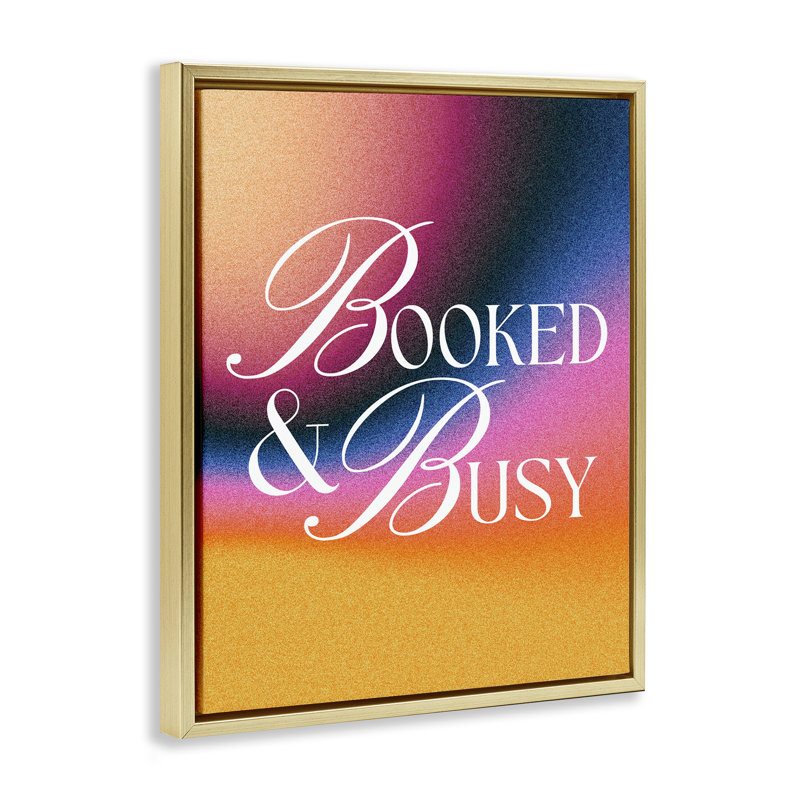  Art mural sur toile flottant avec "Booked & Busy Gradient Brown" par House of Lulu, H 31 po x l 25 po