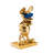 Hand-Painted Decorative Object, Gold & Blue, 7.1 x 12.6 x 4.7 inches | 100% Polyester | Unique Art Piece for Home Décor, Adds Color & Style | Perfect for Living Room, Office, or Gift Ideas-435084335