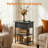 End Table with Drawer, Shelves and Charging Station, Side Table with USB Ports and Outlets, Bedside Table, Nightstand-118661070