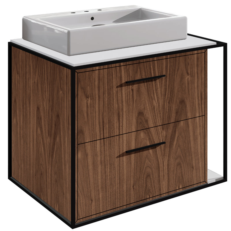 Aquagrande 18.5'' L Bathroom Sink, 3 Hole - 8" Centers