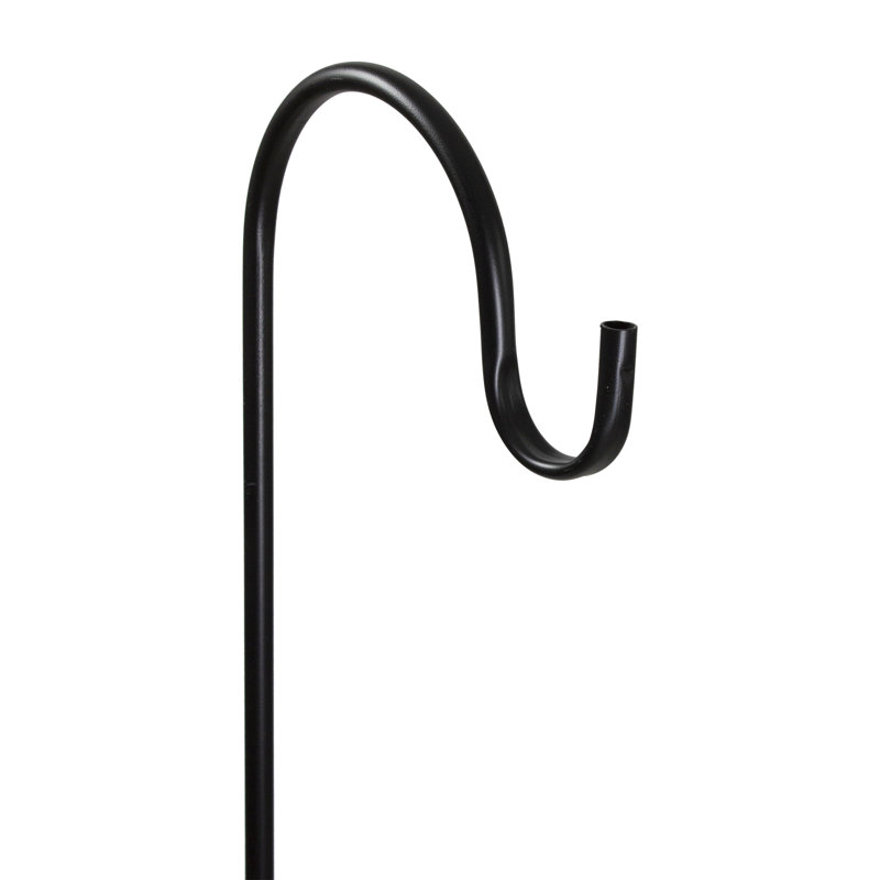 Metal Shepard's Hook Outdoor Garden Stake, 84" H x 0.5" W x 0.5" D
