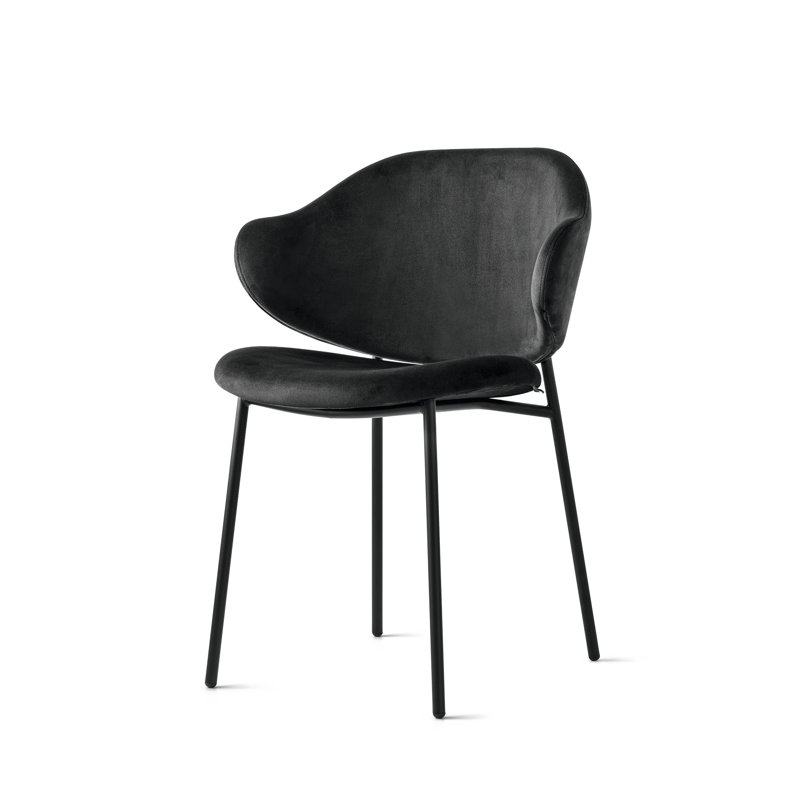 Fauteuil Holly, Noir mat, Sable