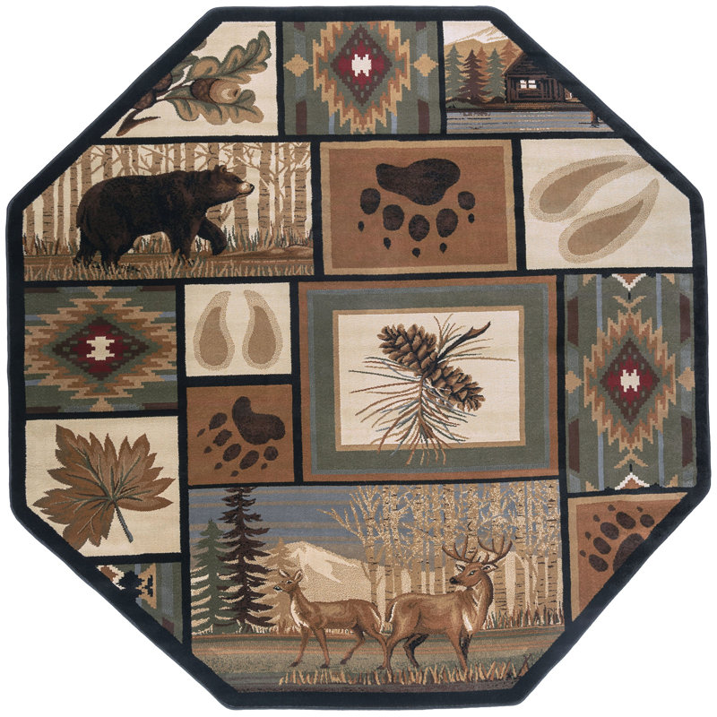 Alers Indoor Rug, Octagon 5'3"