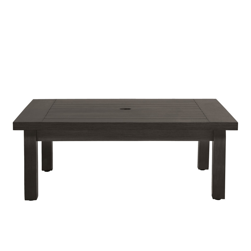 Club Metal Coffee Table, Slate Gray