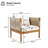 Lolan Outdoor Acacia Wood Lounge Chair With Diamond Rope Weave & Cushions-122565084