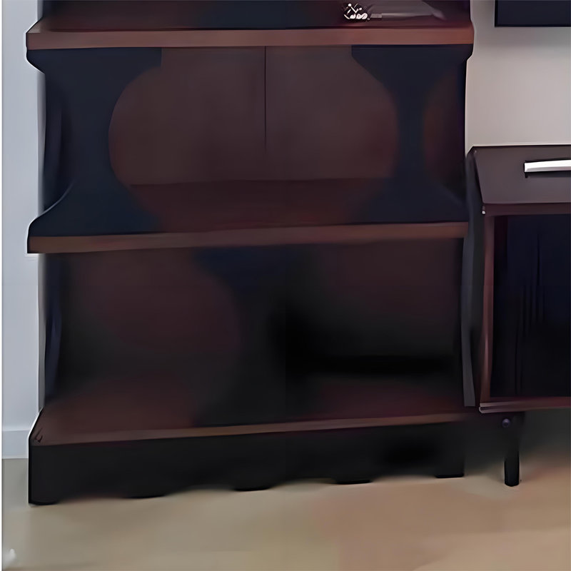 Armoire latérale rétro en bois massif
