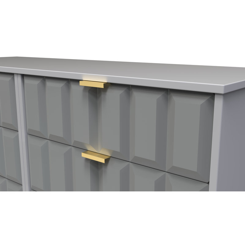 Allem 115cm W 6 - Drawer Chest of Drawers, Shadow Matt/Grey
