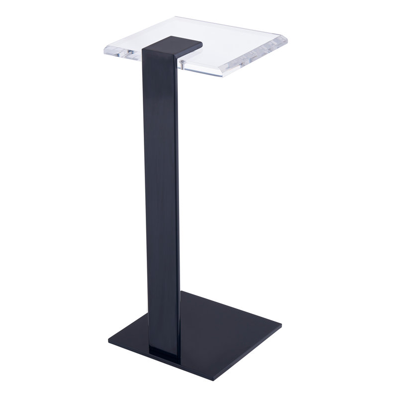 Table d'appoint ronde moderne en acrylique pour salon - Style sculptural, profil étroit et élégant, design fonctionnel pour la chambre - 61 cm