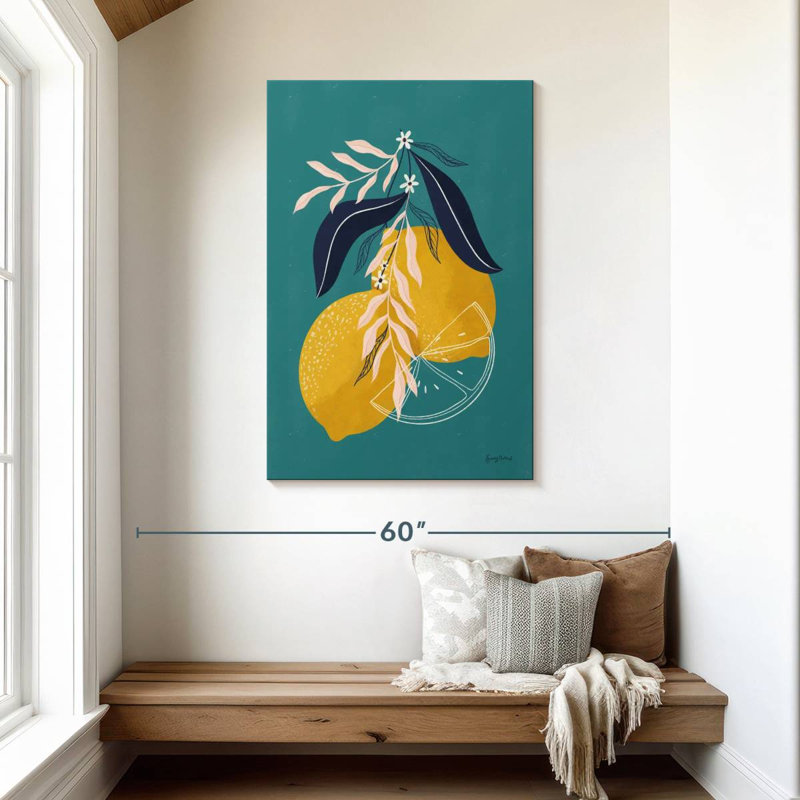 Yarlin Lemons Blue, 45" H x 30" W