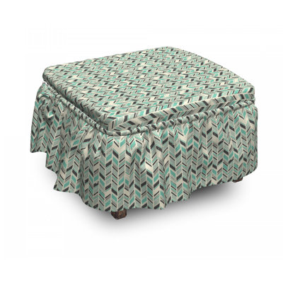 Housse pour repose-pieds en zigzag grunge