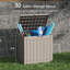 Boîte de rangement pour terrasse 30 gallons, boîte de rangement verrouillable pour l'extérieur-Équipement de sport-Outils de jardin, boîte de rangement imperméable et résistante aux rayons UV-581019971