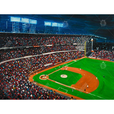 Baseball Game Print On Canvas