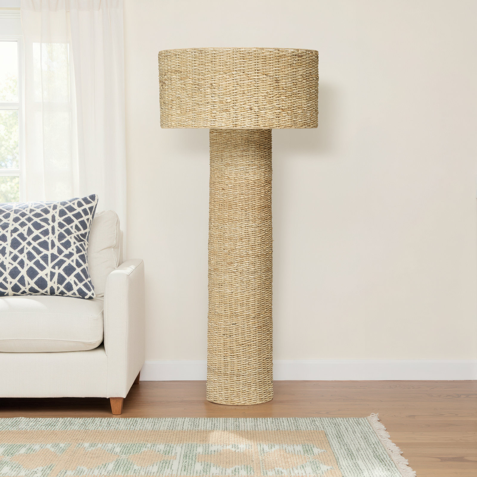 63'' Rattan Floor Lamp