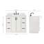 Meuble-lavabo rectangulaire simple 42 po avec comptoir en quartz de Carrare Ariel Kelly-105988697
