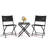 Portable Patio Dining Sets, Steel Rattan Modern Bistro For Balcony Patio
